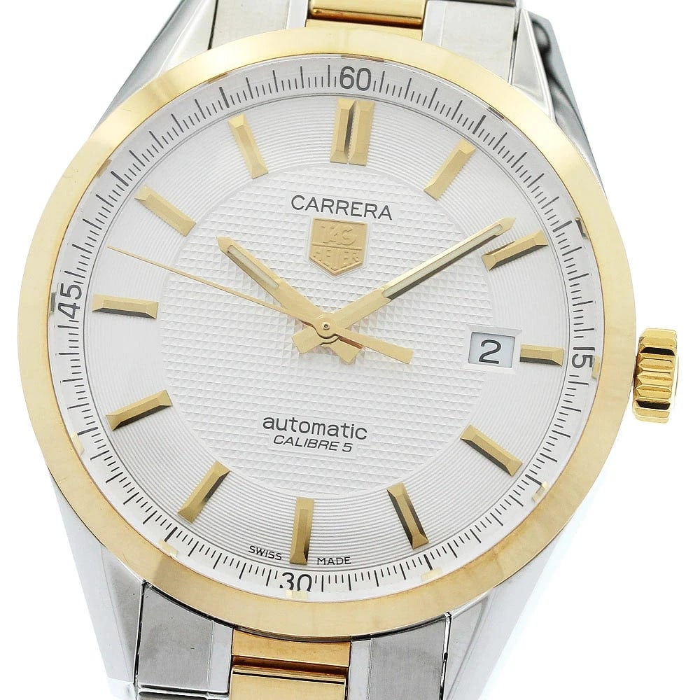 TAG HEUER WATCH CARRERA CALIBER DATE AUTOMATIC SS/YELLOW GOLD WATCH: Tag Heuer Watch Carrera Caliber Date Automatic Ss/Yellow Gold Watch Brand: TAG HEUER Type/Style: Wristwatch Material: Stainless Steel/Yellow Gold Color: none Size: Case size: 39mm Wrist size: Approx. 