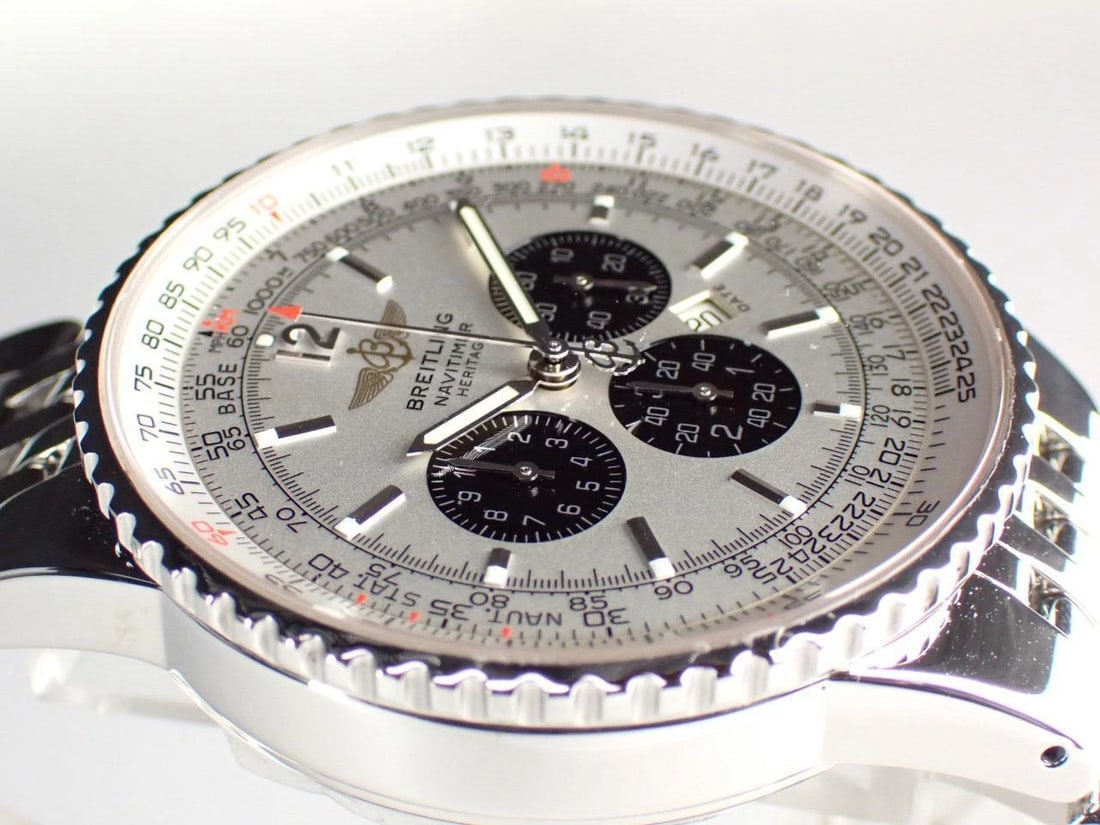 BREITLING NAVITIMER HERITAGE CHRONOGRAPH AUTOMATIC WATCH: Breitling Navitimer Heritage Chronograph Automatic Watch Brand: BREITLING Type/Style: Wristwatch Material: none Color: none Size: Wrist size 20.5CM Accessories: None Accessories Notice: When