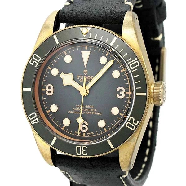 TUDOR WATCH HERITAGE BLACK BAY BRONZE WATCH: Tudor Watch Heritage Black Bay Bronze Watch Brand: TUDOR Type/Style: Wristwatch Material: Bronze/Leather Color: GRAY DIAL Size: Case size: 43mm Wrist size: Approx. 18.5cm Accessories: None