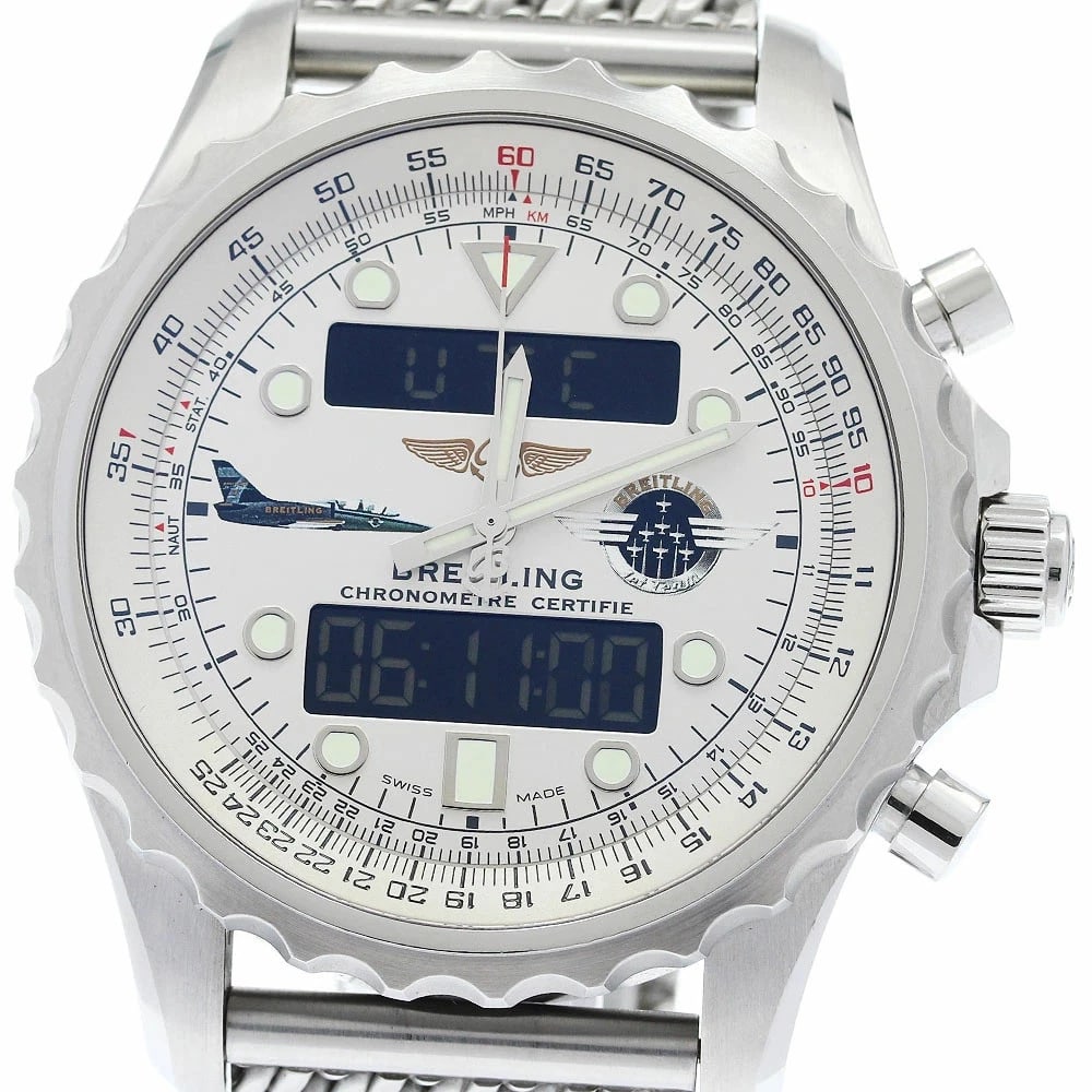 BREITLING WATCH CHRONOSPACE MULTIFUNCTION QUARTZ WATCH: Breitling Watch Chronospace Multifunction Quartz Watch Brand: BREITLING Type/Style: Wristwatch Material: SS Color: None Size: Case size: 49mm Wrist size: Approx. 20cm Accessories: None Acc