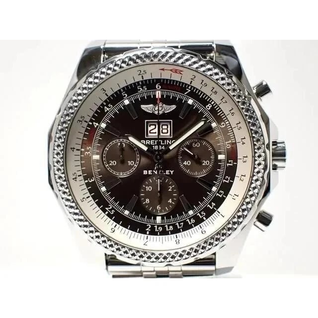 BREITLING WATCH BENTLEY AUTOMATIC CHRONOGRAPH WATCH: Breitling Watch Bentley Automatic Chronograph Watch Brand: BREITLING Type/Style: Wristwatch Material: SS Color: BROWN Size: Case size: 48.7mm Wrist size: 18.0cm Accessories: None Accessories Notice:
