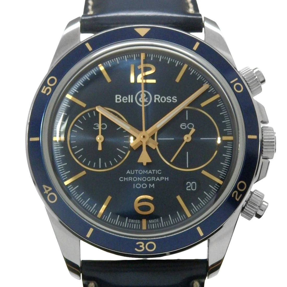 BELL&ROSS WATCH AERONAVALE CHRONOGRAPH WATCH: Bell&Ross Watch Aeronavale Chronograph Watch Brand: BELL&ROSS Type/Style: Wristwatch Material: SS Color: BLUE Size: Case size: 41mm Wrist size: 16-19.5cm Accessories: None Accessories Notice: When