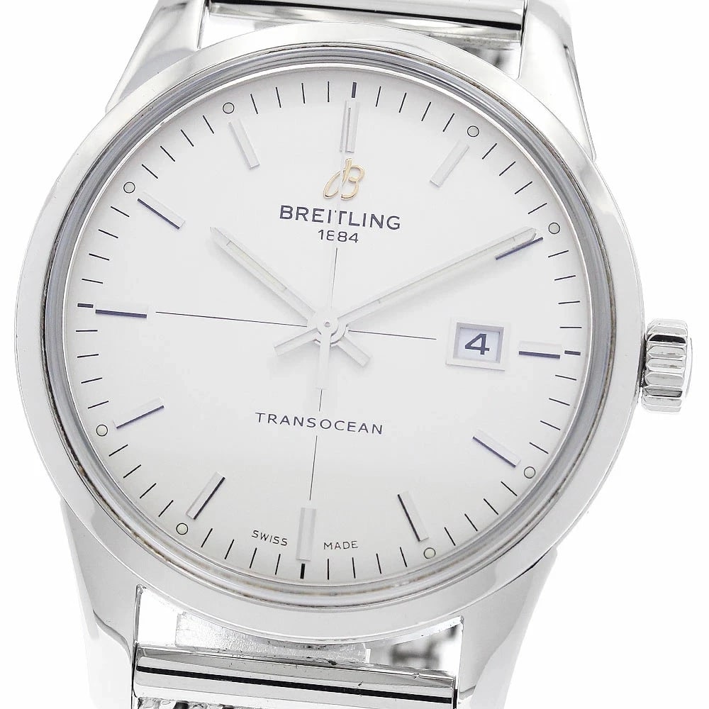 BREITLING WATCH TRANSOCEAN DATE AUTOMATIC WATCH: Breitling Watch Transocean Date Automatic Watch Brand: BREITLING Type/Style: Wristwatch Material: SS Color: SILVER Size: Case size: 43mm Wrist size: Approx. 17cm Accessories: None Accessories Notice: