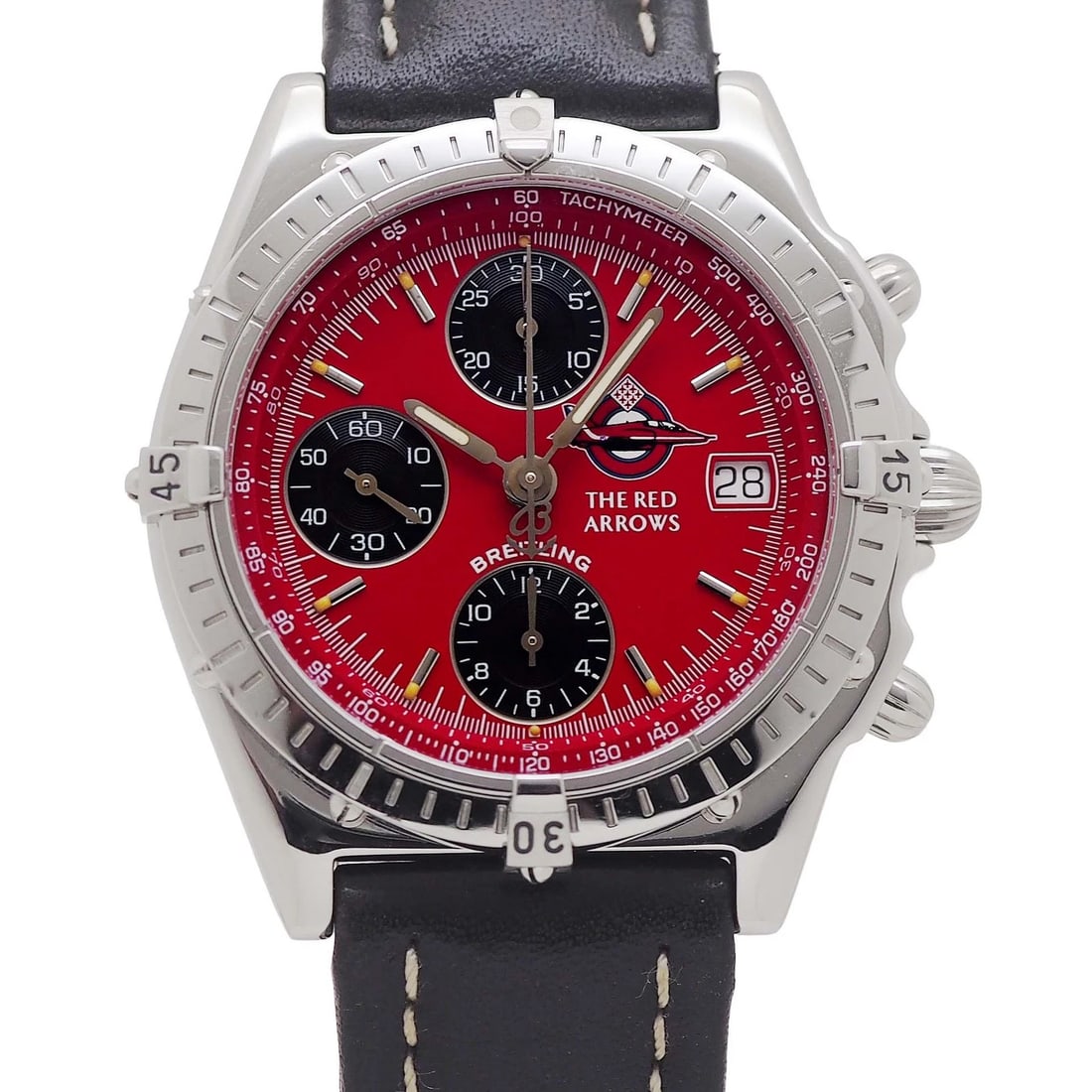 BREITLING WATCH CHRONOMAT RED ARROWS WATCH: Breitling Watch Chronomat Red Arrows Watch Brand: BREITLING Type/Style: Wristwatch Material: SS Color: None Size: Case size: 38mm Wrist size: 18.5cm Accessories: None Accessories Notice: When