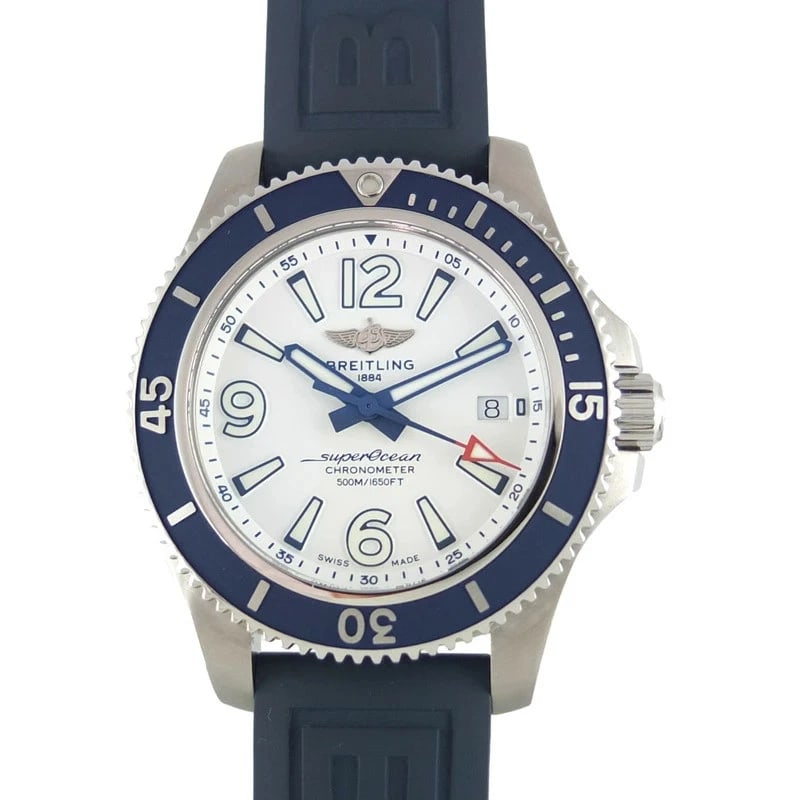 BREITLING WATCH SUPEROCEAN AUTOMATIC WATCH: Breitling Watch Superocean Automatic Watch Brand: BREITLING Type/Style: Wristwatch Material: SS Color: WHITE DIAL Size: Case size: 42mm Wrist size: 21cm Accessories: None Accessories Notic