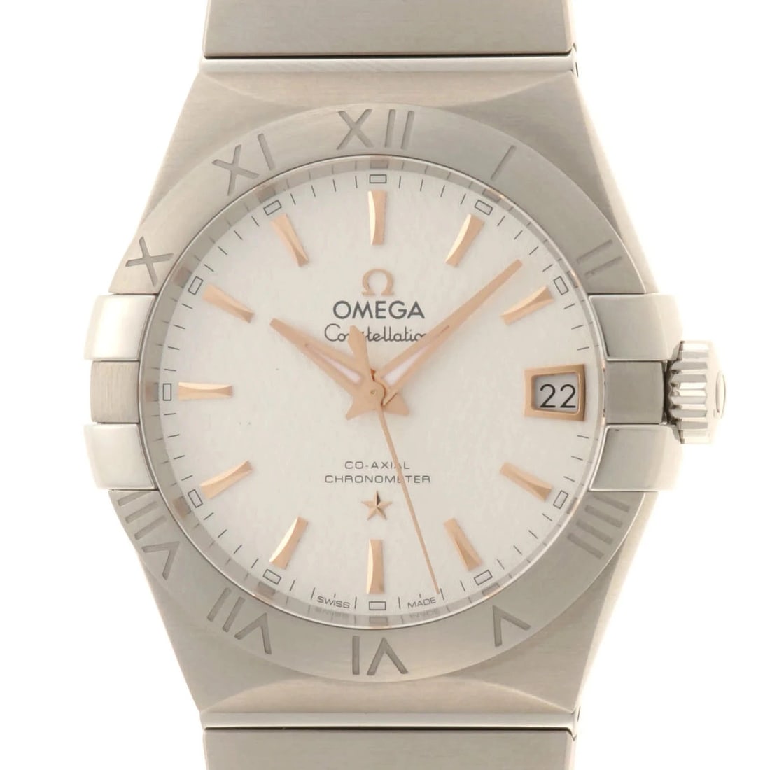 OMEGA WATCH CONSTELLATION CO-AXIAL WATCH: Omega Watch Constellation Co-Axial Watch Brand: OMEGA Type/Style: Wristwatch Material: SS Color: SILVER Size: Case size: 38mm Wrist size: Approx. 19cm Accessories: None Accessories Notice: When