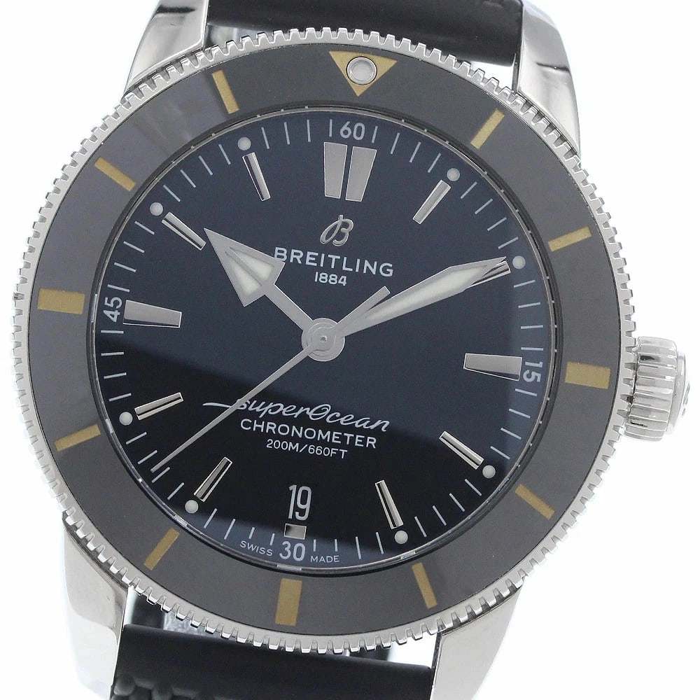 BREITLING WATCH SUPEROCEAN HERITAGE WATCH: Breitling Watch Superocean Heritage Watch Brand: BREITLING Type/Style: Wristwatch Material: SS/Rubber Color: BLACK Size: Case size: 44mm Wrist size: Approx. 19cm Accessories: None Accessories Notice: