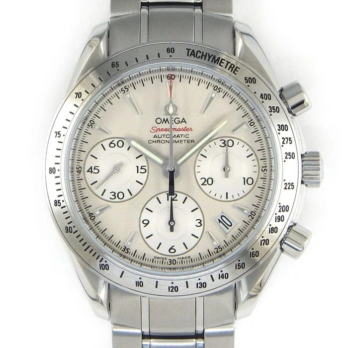 OMEGA WATCH SPEEDMASTER DATE CHRONOGRAPH WATCH: Omega Watch Speedmaster Date Chronograph Watch Brand: OMEGA Type/Style: Wristwatch Material: SS Color: None Size: Case size: 38.6mm Wrist size: Approx. 17.5cm Accessories: None Accessories