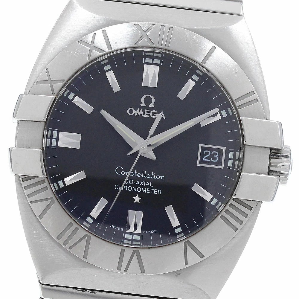OMEGA WATCH CONSTELLATION DATE CO-AXIAL AUTOMATIC WATCH: Omega Watch Constellation Date Co-Axial Automatic Watch Brand: OMEGA Type/Style: Wristwatch Material: SS Color: None Size: Case size: 38mm Wrist size: Approx. 17cm Accessories: None Access