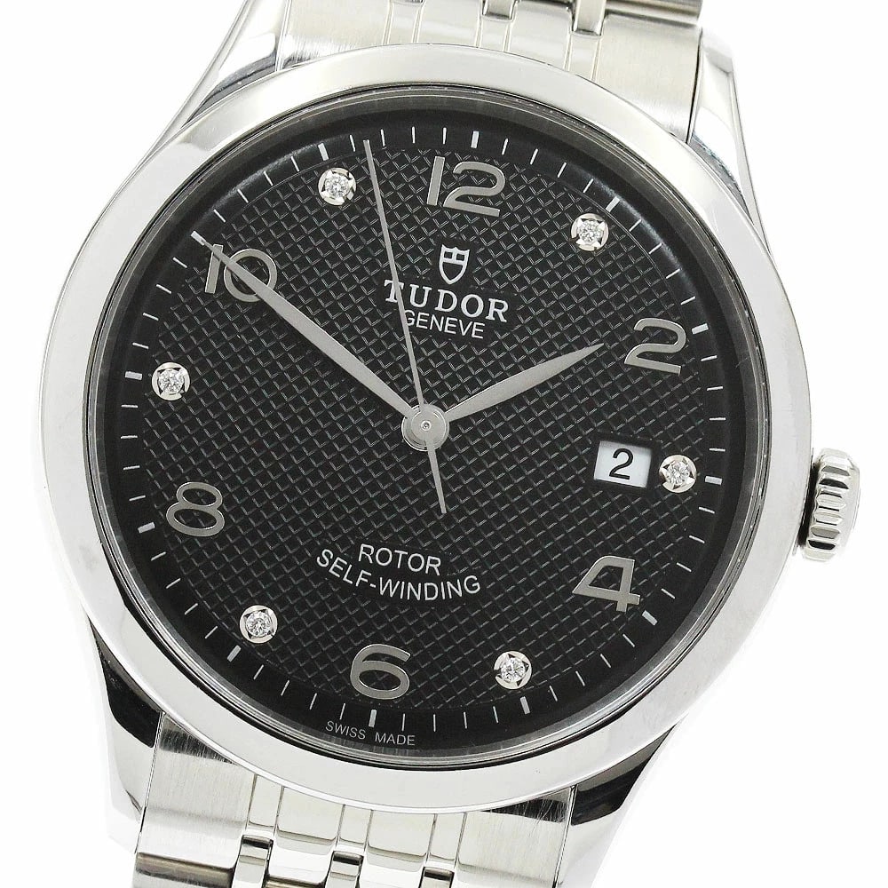 TUDOR WATCH DATE DIAMOND AUTOMATIC WATCH: Tudor Watch Date Diamond Automatic Watch Brand: TUDOR Type/Style: Wristwatch Material: SS Color: BLACK DIAL Size: Case size: 40mm Wrist size: Approx. 17cm Accessories: None Accessories Not