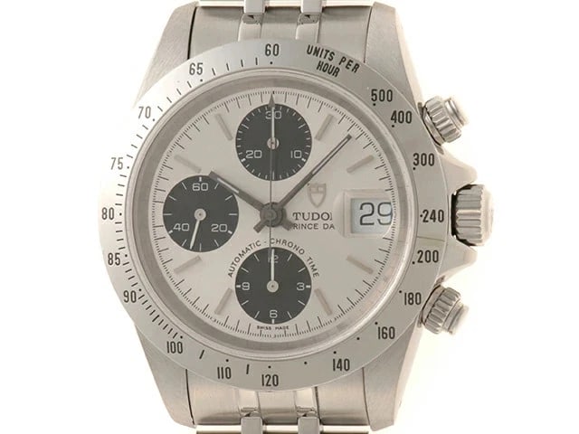 TUDOR WATCH PRINCE DATE CHRONOTIME SILVER DIAL AUTOMATIC WATCH: Tudor Watch Prince Date Chronotime Silver Dial Automatic Watch Brand: TUDOR Type/Style: Wristwatch Material: SS Color: SILVER DIAL Size: Case size: 39mm Wrist size: Approx. 19cm Accessories: None