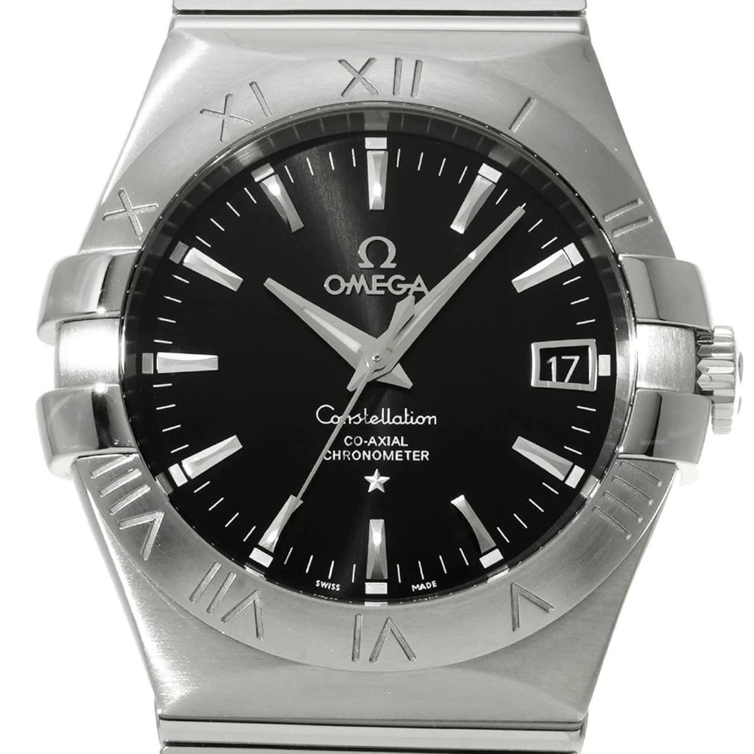 OMEGA WATCH CONSTELLATION CO-AXIAL CHRONOMETER WATCH: Omega Watch Constellation Co-Axial Chronometer Watch Brand: OMEGA Type/Style: Wristwatch Material: SS Color: BLACK Size: Case size: 35mm Wrist size: Approx. 19.5cm Accessories: None Accessories