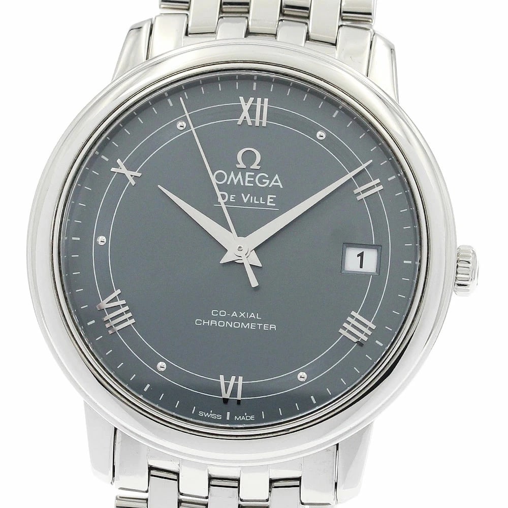 OMEGA WATCH DE VILLE PRESTIGE CO-AXIAL DATE AUTOMATIC WATCH: Omega Watch De Ville Prestige Co-Axial Date Automatic Watch Brand: OMEGA Type/Style: Wristwatch Material: SS Color: None Size: Case size: 37mm Wrist size: Approx. 18cm Accessories: None Accessories
