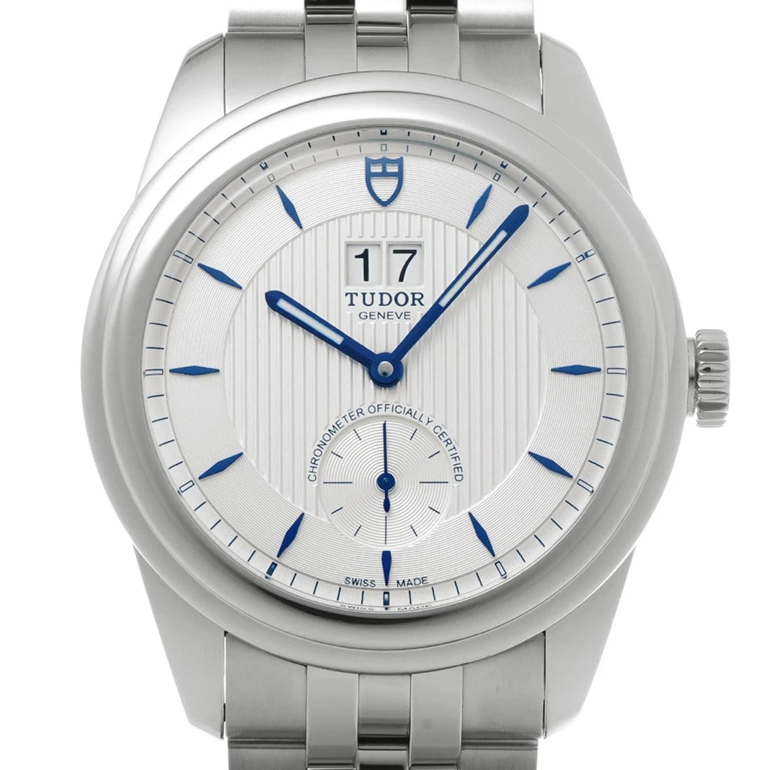 TUDOR WATCH GLAMOUR DOUBLE DATE AUTOMATIC WATCH: Tudor Watch Glamour Double Date Automatic Watch Brand: TUDOR Type/Style: Wristwatch Material: SS Color: SILVER Size: Case size: 42mm Wrist size: Approx. 20cm Accessories: None Accessories Notice: