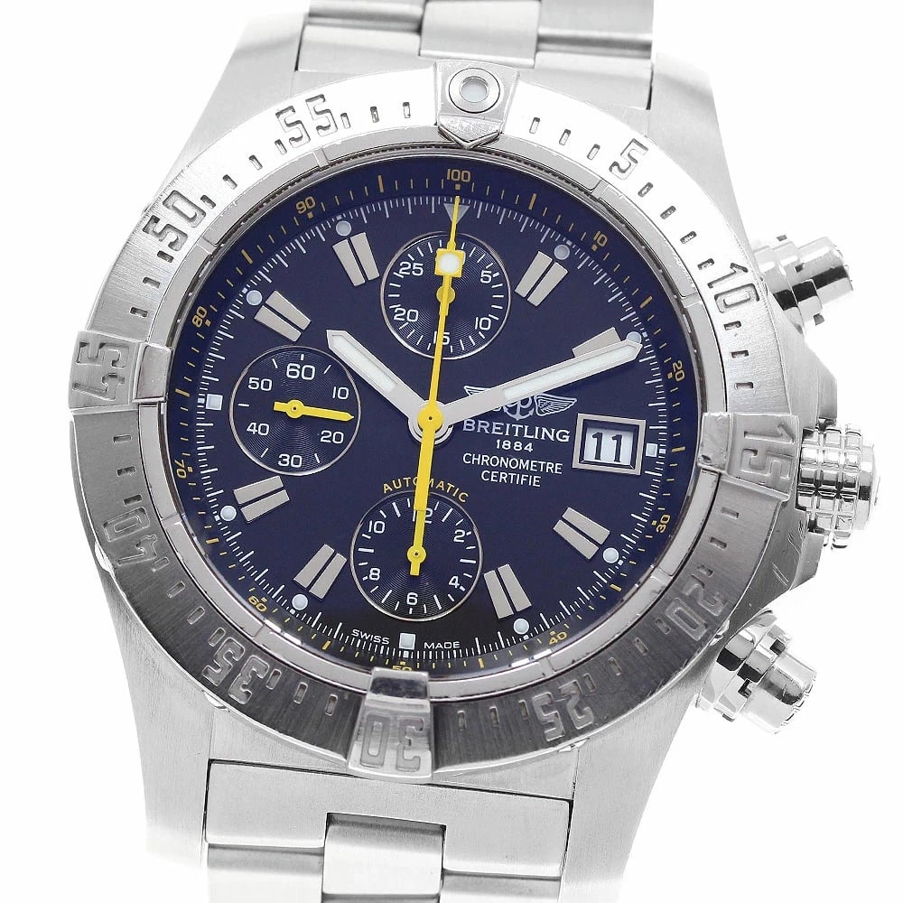 BREITLING AVENGER SKYLAND CHRONOGRAPH WATCH: Breitling Avenger Skyland Chronograph Watch Brand: BREITLING Type/Style: Wristwatch Material: SS Color: None Size: Case size: 44mm Wrist size: 17cm + 3.8cm Accessories: None Accessories Notice: When