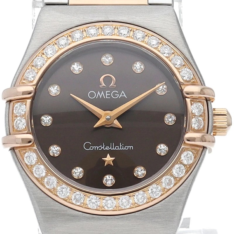 OMEGA WATCH CONSTELLATION MINI DIAMOND BEZEL WATCH: Omega Watch Constellation Mini Diamond Bezel Watch Brand: OMEGA Type/Style: Wristwatch Material: K18PG/SS Color: None Size: Case size: 22.5mm Wrist size: Approx. 15.5cm Accessories: None Accessories