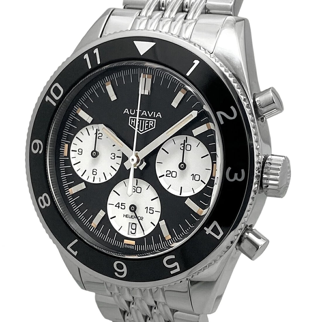 TAG HEUER WATCH AUTAVIA HERITAGE CHRONOGRAPH WATCH: Tag Heuer Watch Autavia Heritage Chronograph Watch Brand: TAG HEUER Type/Style: Wristwatch Material: SS Color: BLACK DIAL Size: Case size: 42mm Wrist size: 19 cm Accessories: None Accessories Notice: