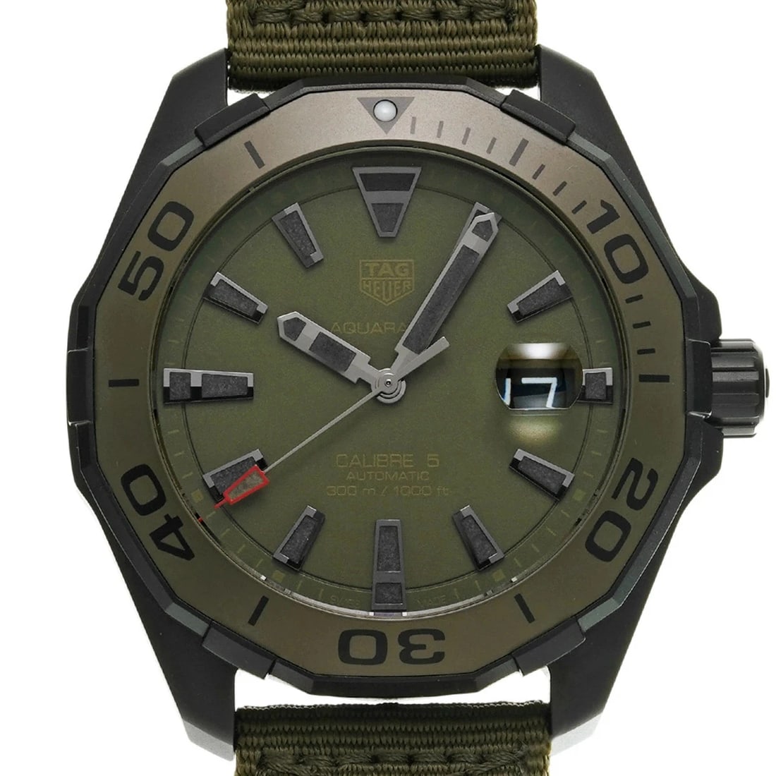 TAG HEUER WATCH AQUARACER CALIBER AUTOMATIC DATE WATCH: Tag Heuer Watch Aquaracer Caliber Automatic Date Watch Brand: TAG HEUER Type/Style: Wristwatch Material: Titanium Color: None Size: Case size: 43mm Wrist size: Approx. 15.5cm - 21.5cm Accessories: