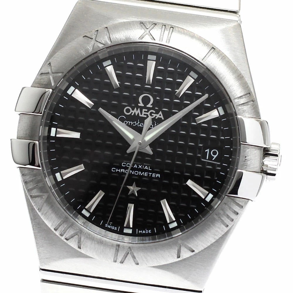 OMEGA WATCH CONSTELLATION CO-AXIAL CHRONOMETER WATCH: Omega Watch Constellation Co-Axial Chronometer Watch Brand: OMEGA Type/Style: Wristwatch Material: SS Color: BLACK Size: Case size: 35mm Wrist size: Approx. 16.5cm Accessories: None Access