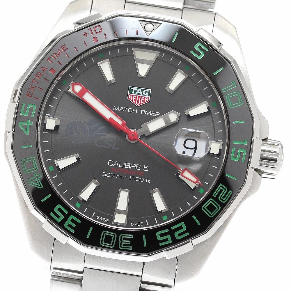TAG HEUER WATCH AQUARACER MATCH TIMER CALIBER WATCH: Tag Heuer Watch Aquaracer Match Timer Caliber Watch Brand: TAG HEUER Type/Style: Wristwatch Material: SS Color: None Size: Case size: 44mm Wrist size: Approx. 18cm Accessories: None Access