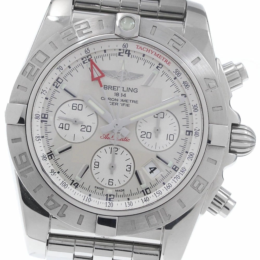 BREITLING WATCH CHRONOMAT DATE GMT AUTOMATIC WATCH: Breitling Watch Chronomat Date Gmt Automatic Watch Brand: BREITLING Type/Style: Wristwatch Material: SS Color: SILVER Size: Case size: 44mm Wrist size: Approx. 17.5cm Accessories: None Acc