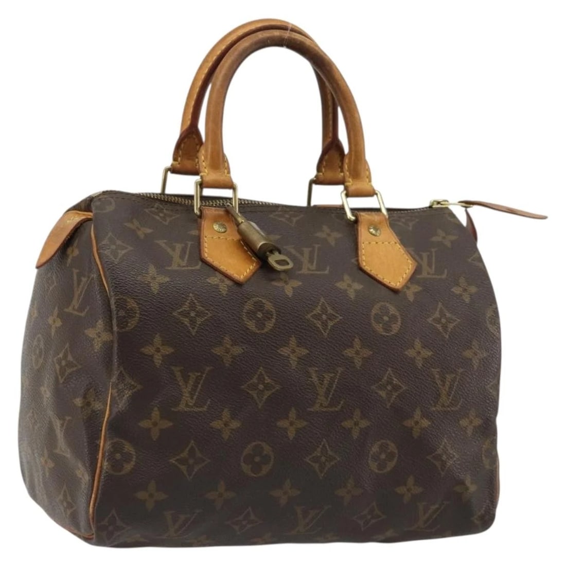 LOUIS VUITTON MONOGRAM SPEEDY 25 HAND BAG: LOUIS VUITTON Monogram Speedy 25 Hand Bag Brand: LOUIS VUITTON Type/Style: Hand Bag Material: Monogram Canvas Color: Monogram Size: W9.8 x H7.5 x D5.9inch(Approx) Accessories: None Accesso