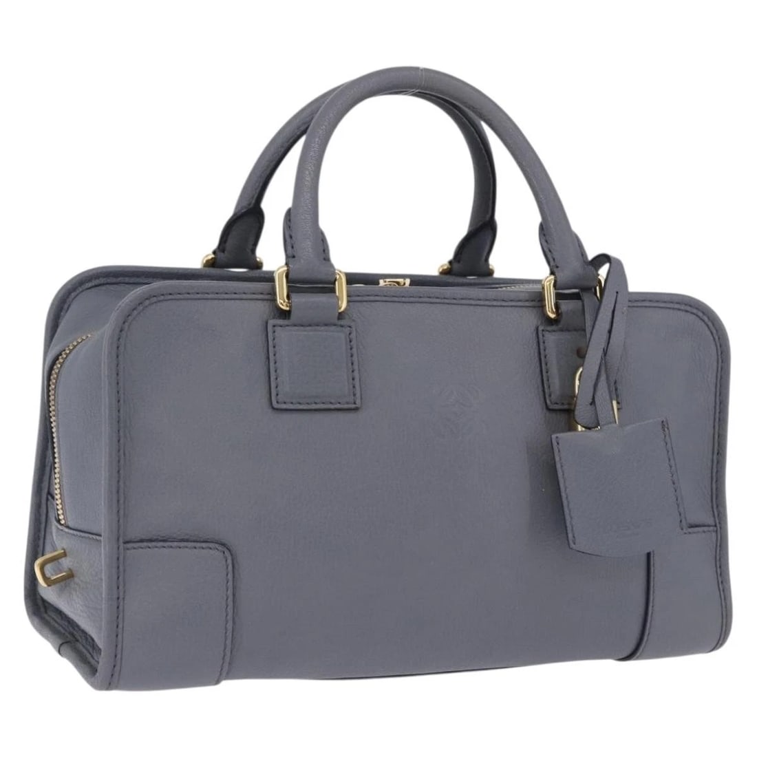 LOEWE AMAZONA 28 HAND BAG LEATHER GRAY GOLD: LOEWE Amazona 28 Hand Bag Leather Gray Gold Brand: LOEWE Type/Style: Hand Bag Material: Leather Color: Gray/Gold Size: W11.4 x H5.9 x D4.7inch(Approx) Accessories: None Accessories Notice:
