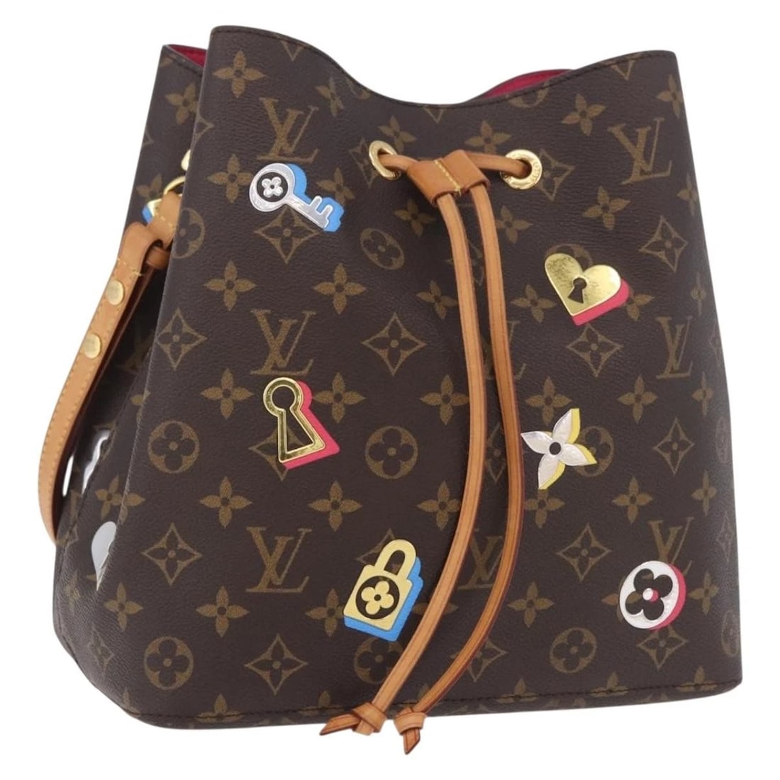 LOUIS VUITTON MONOGRAM LOVE ROCK NEO NOE MM BAG: LOUIS VUITTON Monogram Love Rock Neo Noe MM Bag Brand: LOUIS VUITTON Type/Style: Shoulder Bag Material: Monogram Canvas Color: Monogram Size: W10.2 x H10.2 x D6.7inch(Approx) Accessories: None