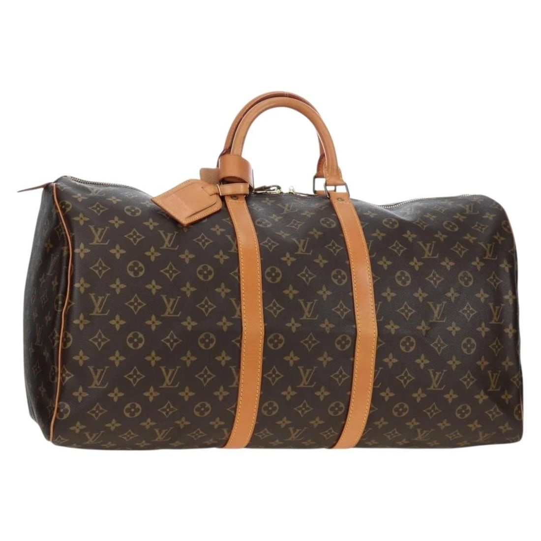 LOUIS VUITTON MONOGRAM KEEPALL 55 BOSTON BAG: LOUIS VUITTON Monogram Keepall 55 Boston Bag Brand: LOUIS VUITTON Type/Style: Boston Bag Material: Monogram Canvas Color: Monogram Size: W21.7 x H10.6 x D9.8inch(Approx) Accessories: None