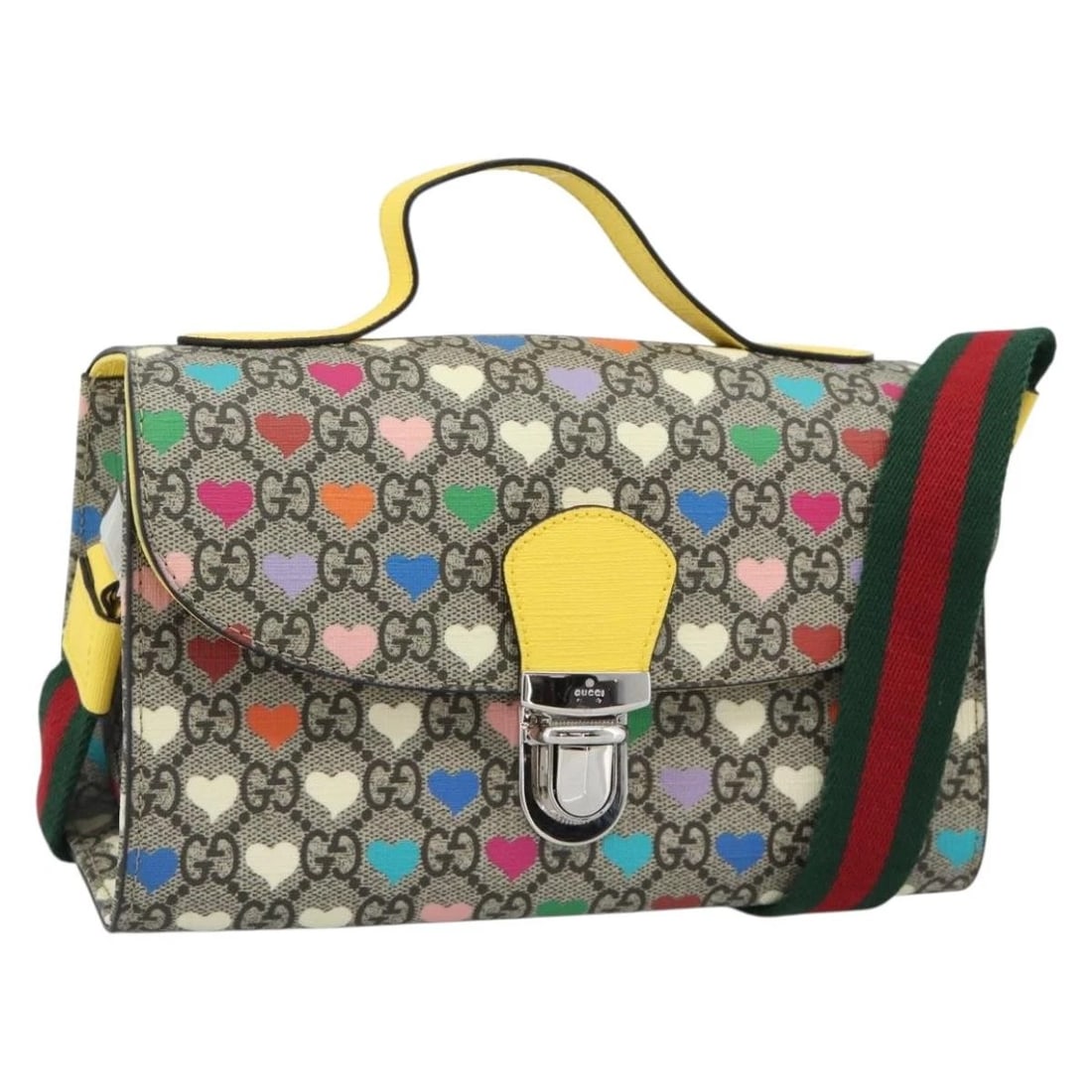 GUCCI GG SUPREME SHOULDER BAG PVC 2WAY BEIGE: GUCCI GG Supreme Shoulder Bag PVC 2way Beige Brand: GUCCI Type/Style: Shoulder Bag Material: PVC Leather/GG Canvas Color: Beige/Silver Size: W8.7 x H5.1 x D4.3inch(Approx) Accessories: None