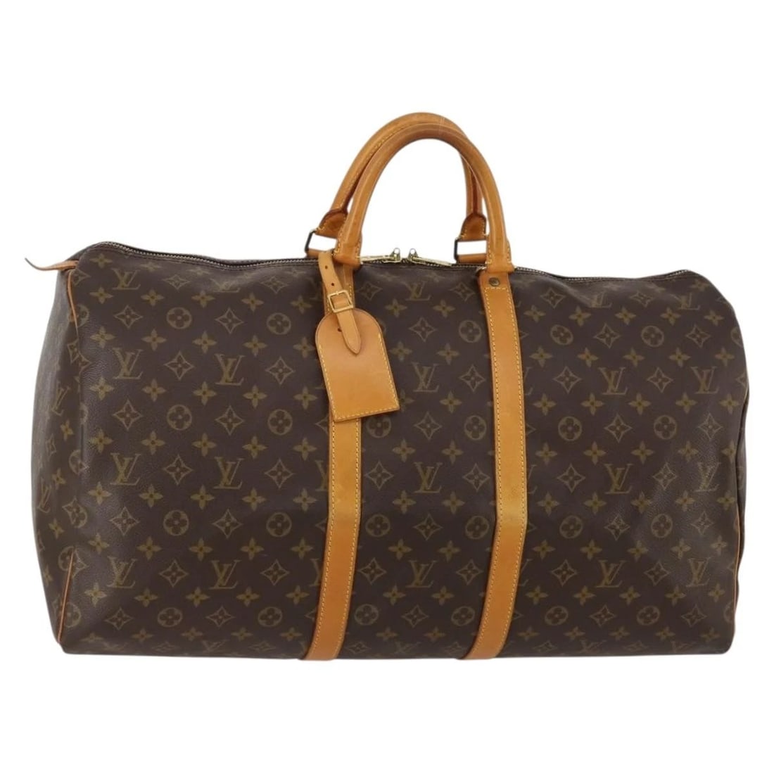 LOUIS VUITTON MONOGRAM KEEPALL 55 BOSTON BAG: LOUIS VUITTON Monogram Keepall 55 Boston Bag Brand: LOUIS VUITTON Type/Style: Boston Bag Material: Monogram Canvas Color: Monogram Size: W21.7 x H10.6 x D9.8inch(Approx) Accessories: None