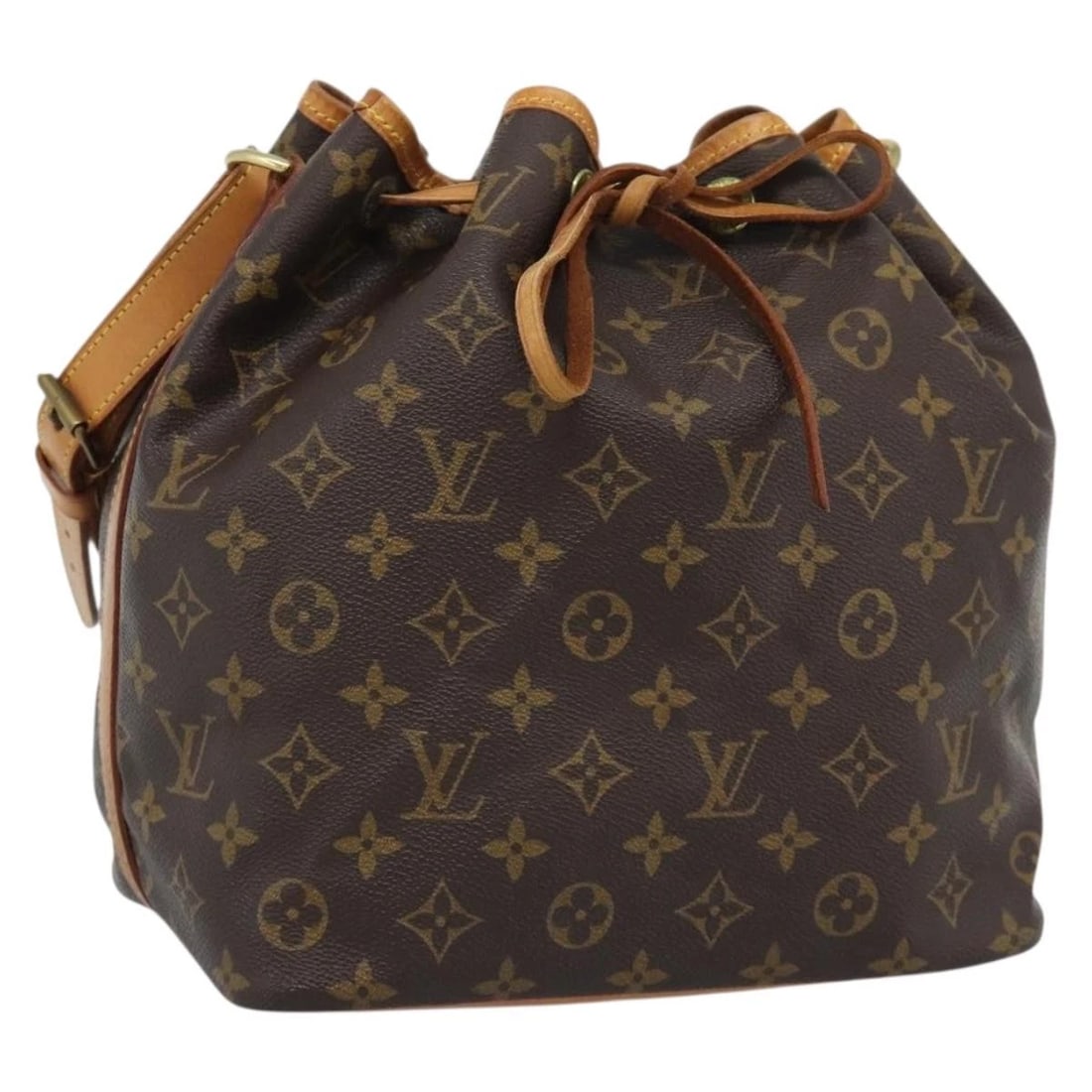LOUIS VUITTON MONOGRAM PETIT NOE SHOULDER BAG: LOUIS VUITTON Monogram Petit Noe Shoulder Bag Brand: LOUIS VUITTON Type/Style: Shoulder Bag Material: Monogram Canvas Color: Monogram Size: W9.8 x H9.8 x D7.5inch Accessories: None Accesso