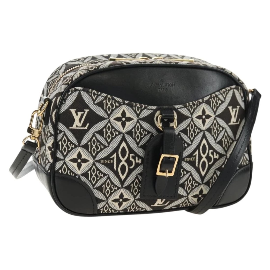 LOUIS VUITTON MONOGRAM JAGUAR DEAUVILLE MINI BAG: LOUIS VUITTON Monogram Jaguar Deauville MINI Bag Brand: LOUIS VUITTON Type/Style: Shoulder Bag Material: Monogram Denim Canvas Color: Black Size: W7.9 x H5.5 x D3.1inch Accessories: None A