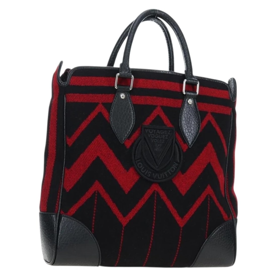 LOUIS VUITTON COVERVALE HAND BAG WOOL: LOUIS VUITTON Covervale Hand Bag Wool Brand: LOUIS VUITTON Type/Style: Hand Bag Material: Wool Color: Red Size: W15.0 x H14.2 x D3.9inch Accessories: None Accessories Notice: When purchasi