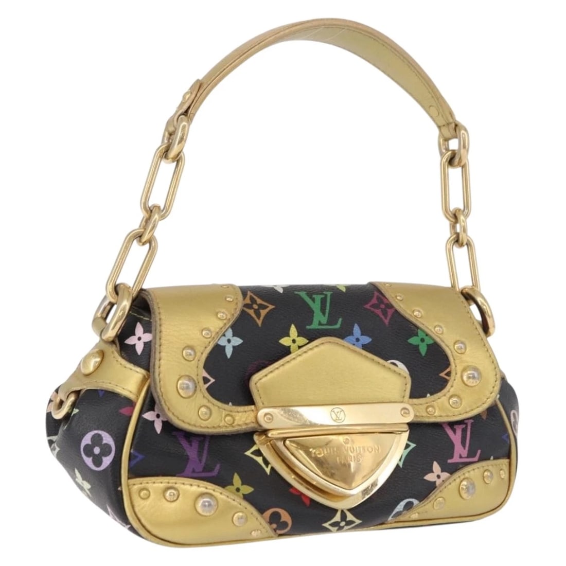 LOUIS VUITTON MONOGRAM MULTICOLOR MARILYN BAG BLACK: LOUIS VUITTON Monogram Multicolor Marilyn Bag Black Brand: LOUIS VUITTON Type/Style: Shoulder Bag Material: Monogram Multicolor Canvas Color: Black Size: W9.8 x H4.7 x D4.3inch Accessories: None <