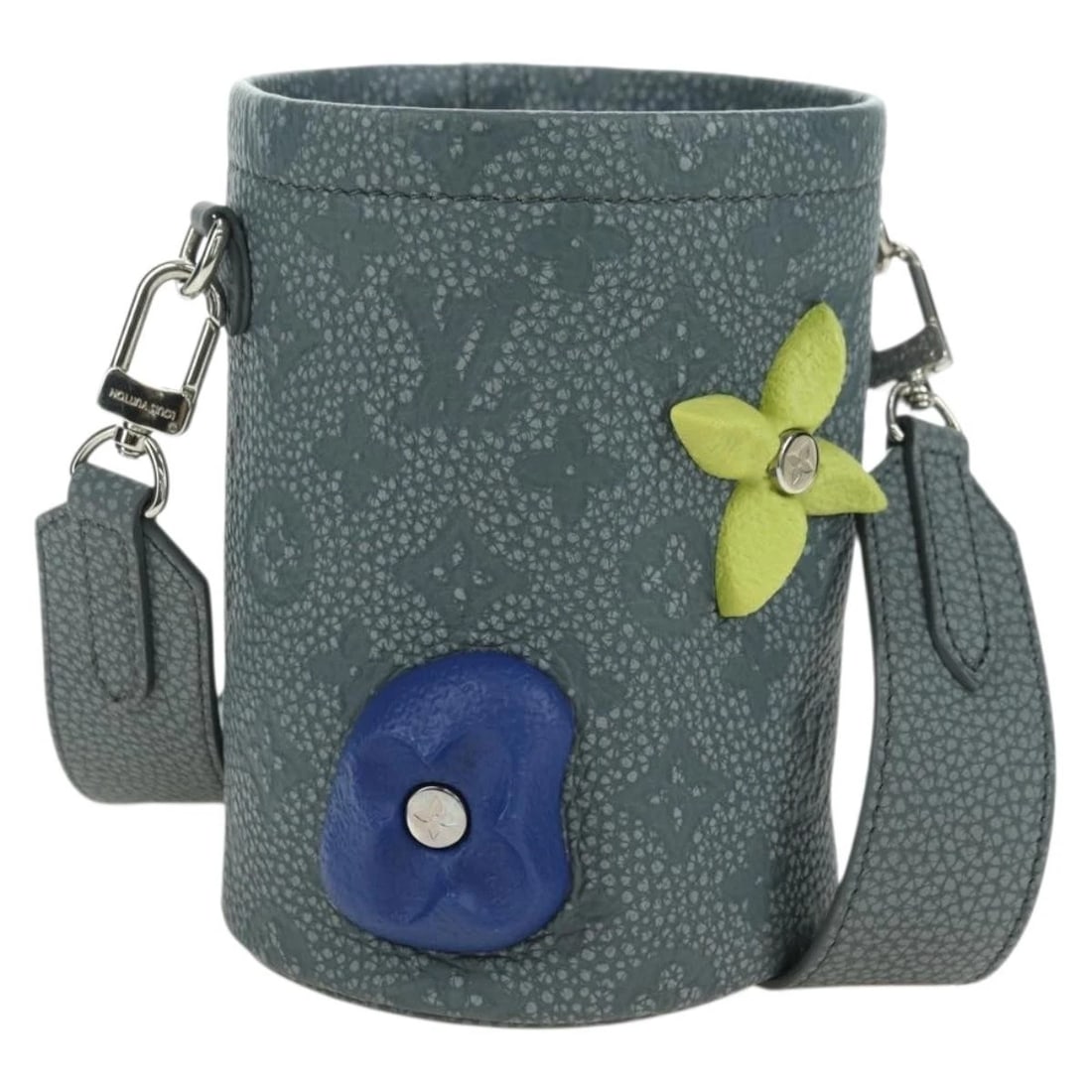LOUIS VUITTON MONOGRAM TAURILLON CLIMBING CHALK NANO BAG: LOUIS VUITTON Monogram Taurillon Climbing Chalk Nano Bag Brand: LOUIS VUITTON Type/Style: Shoulder Bag Material: Monogram Canvas Color: Gray Size: W4.7 x H6.3 x D3.9inch Accessories: None