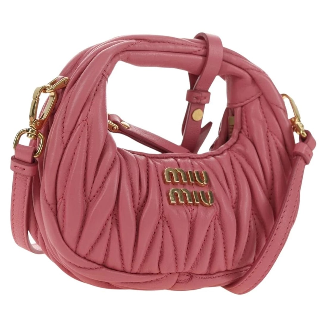 MIU MIU MATELASSE WONDER SHOULDER POUCH LEATHER (1 of 6)