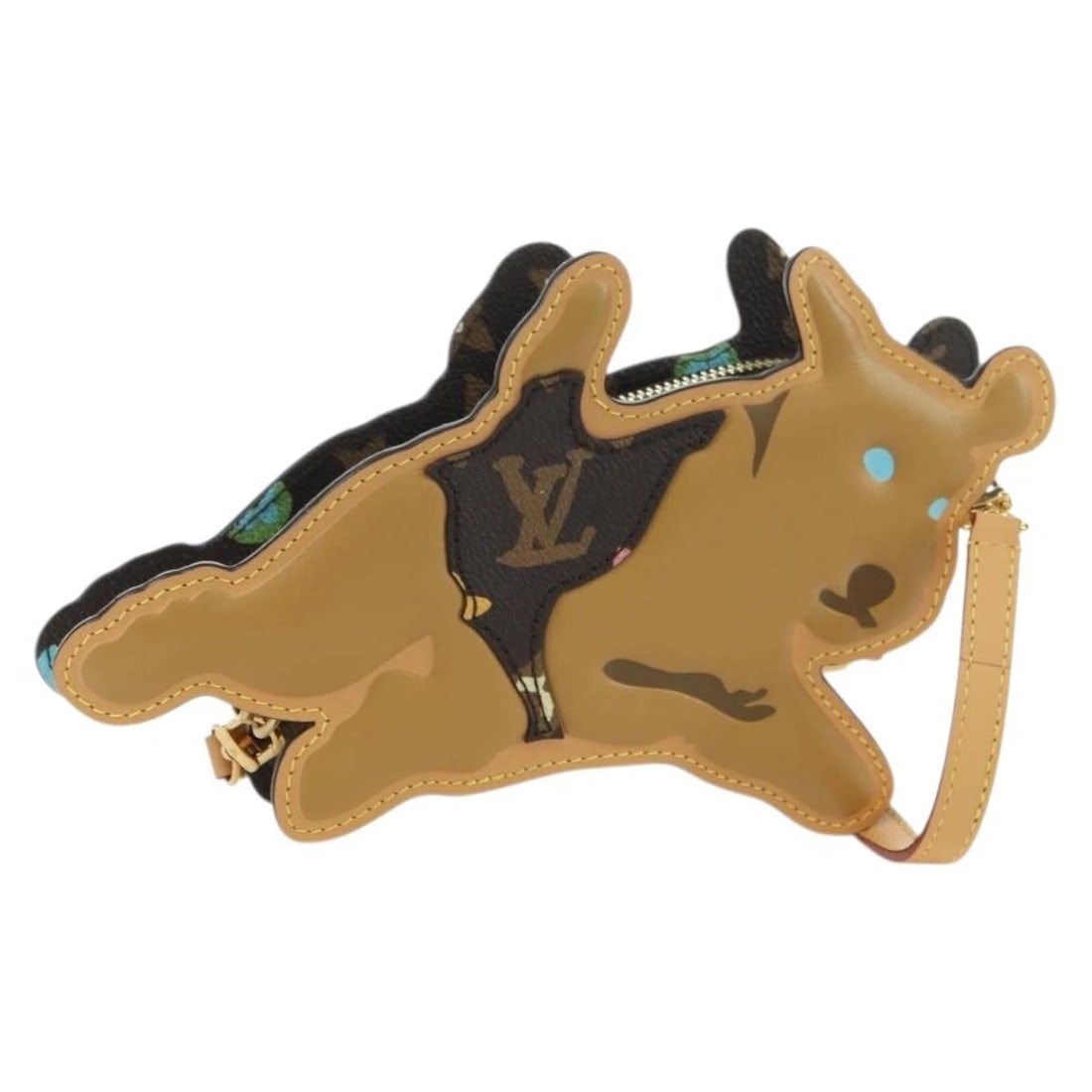 LOUIS VUITTON MONOGRAM CRAGGY DOG ON STRAP SHOULDER BAG: LOUIS VUITTON Monogram Craggy Dog On Strap Shoulder Bag Brand: LOUIS VUITTON Type/Style: Shoulder Bag Material: Monogram Canvas Color: Monogram Size: W9.1 x H5.5 x D1.2inch Accessories: None <