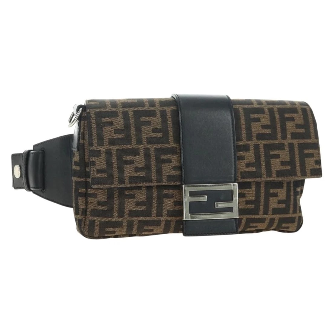 FENDI ZUCCA CANVAS MAMMA BAGUETTE SHOULDER BAG: FENDI Zucca Canvas Mamma Baguette Shoulder Bag Brand: FENDI Type/Style: Shoulder Bag Material: Zucca Canvas Color: Black/Brown Size: W9.8 x H5.1 x D1.6inch Accessories: None Accessories No
