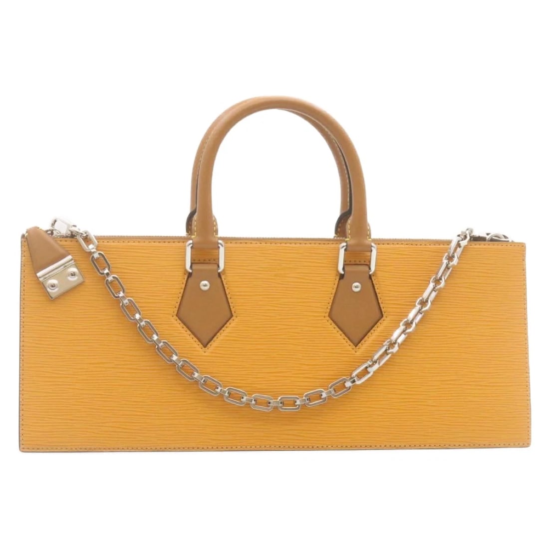 LOUIS VUITTON EPI SAN FRAN SAC TRICOT HAND BAG: LOUIS VUITTON Epi San Fran Sac Tricot Hand Bag Brand: LOUIS VUITTON Type/Style: Hand Bag Material: Epi Leather Color: Yellow Size: W15.7 x H6.3 x D4.9inch Accessories: None Accessories Not