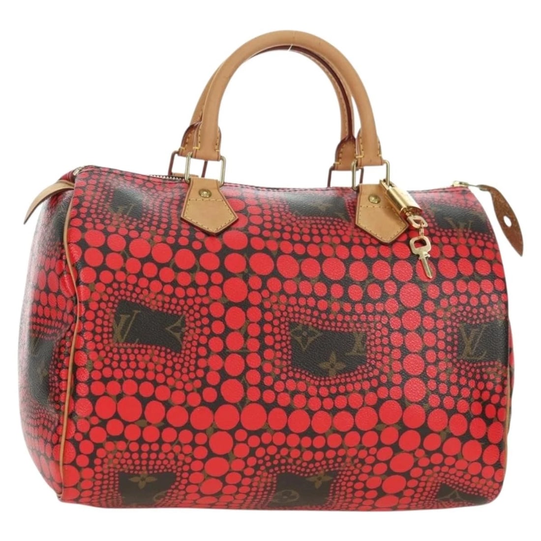 LOUIS VUITTON DOT INFINITY YAYOI KUSAMA SPEEDY 30 BAG: LOUIS VUITTON Dot Infinity Yayoi Kusama Speedy 30 Bag Brand: LOUIS VUITTON Type/Style: Hand Bag Material: Monogram Canvas Color: Monogram/Red Size: W11.8 x H8.3 x D6.7inch Accessories: None