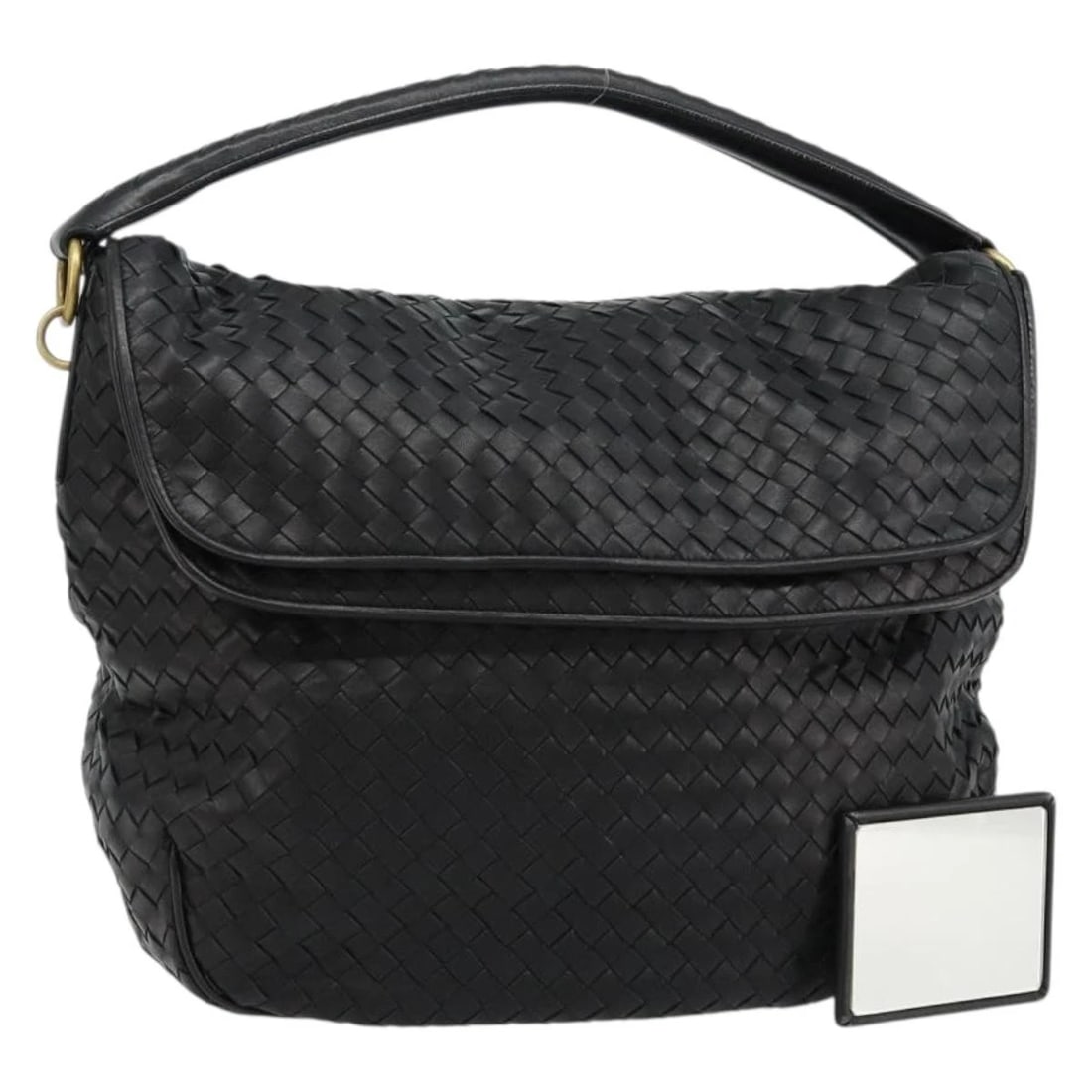 BOTTEGAVENETA INTRECCIATO SHOULDER BAG: BOTTEGAVENETA INTRECCIATO Shoulder Bag Brand: BOTTEGAVENETA Type/Style: Shoulder Bag Material: leather Color: Black Size: W12.6 x H9.8 x D3.1inch Accessories: None Accessories Notice: When purchasing