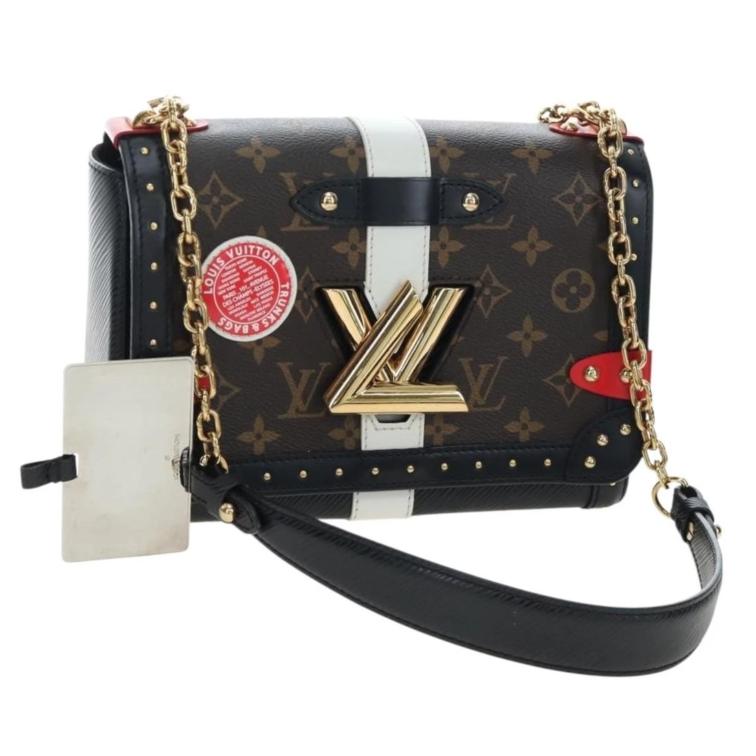 LOUIS VUITTON MONOGRAM EPI TRUNK TWIST MM SHOULDER BAG: LOUIS VUITTON Monogram Epi Trunk Twist MM Shoulder Bag Brand: LOUIS VUITTON Type/Style: Shoulder Bag Material: Monogram Canvas Color: Monogram Size: W9.1 x H5.9 x D3.1inch Accessories: None