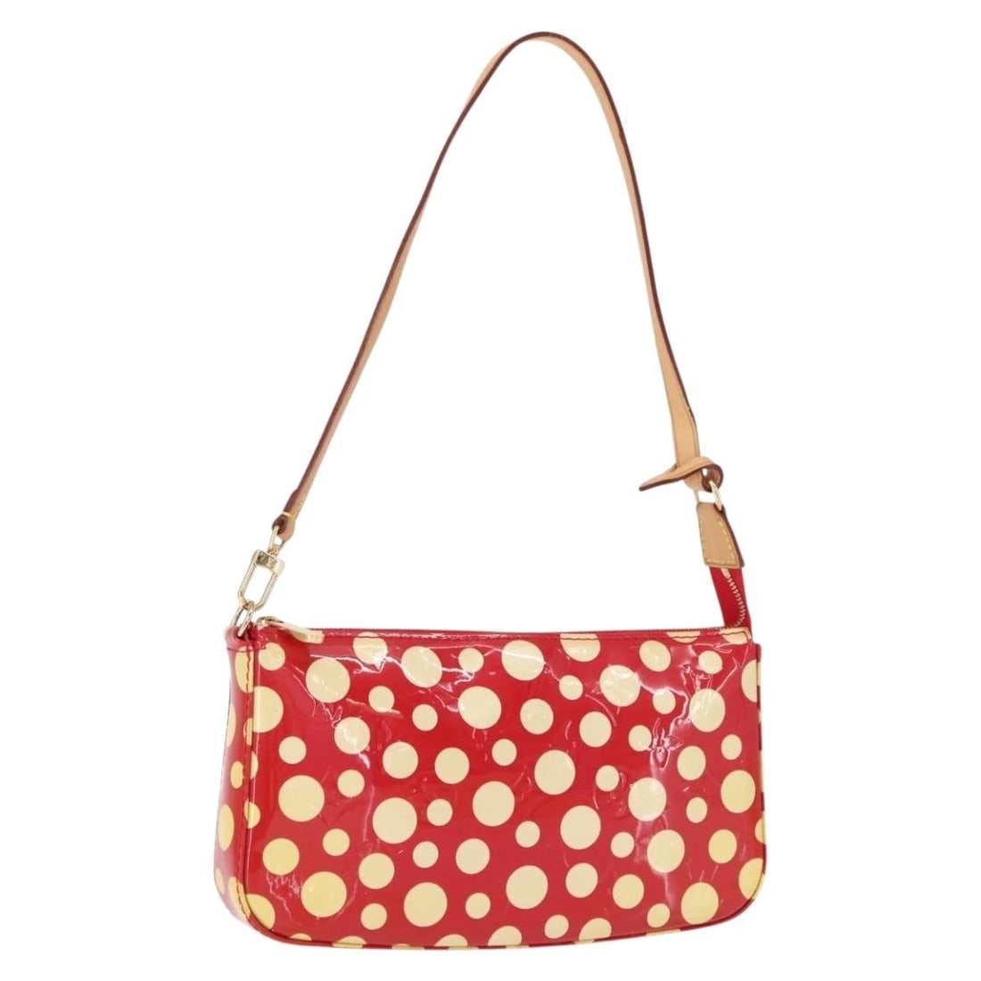 LOUIS VUITTON VERNIS DOT INFINI POCHETTE ACCESSOIRES POUCH: LOUIS VUITTON Vernis Dot Infini Pochette Accessoires Pouch Brand: LOUIS VUITTON Type/Style: Accessory Pouch Material: Patent Leather Color: Red Size: W9.4 x H5.1 x D1.2inch Accessories: None <