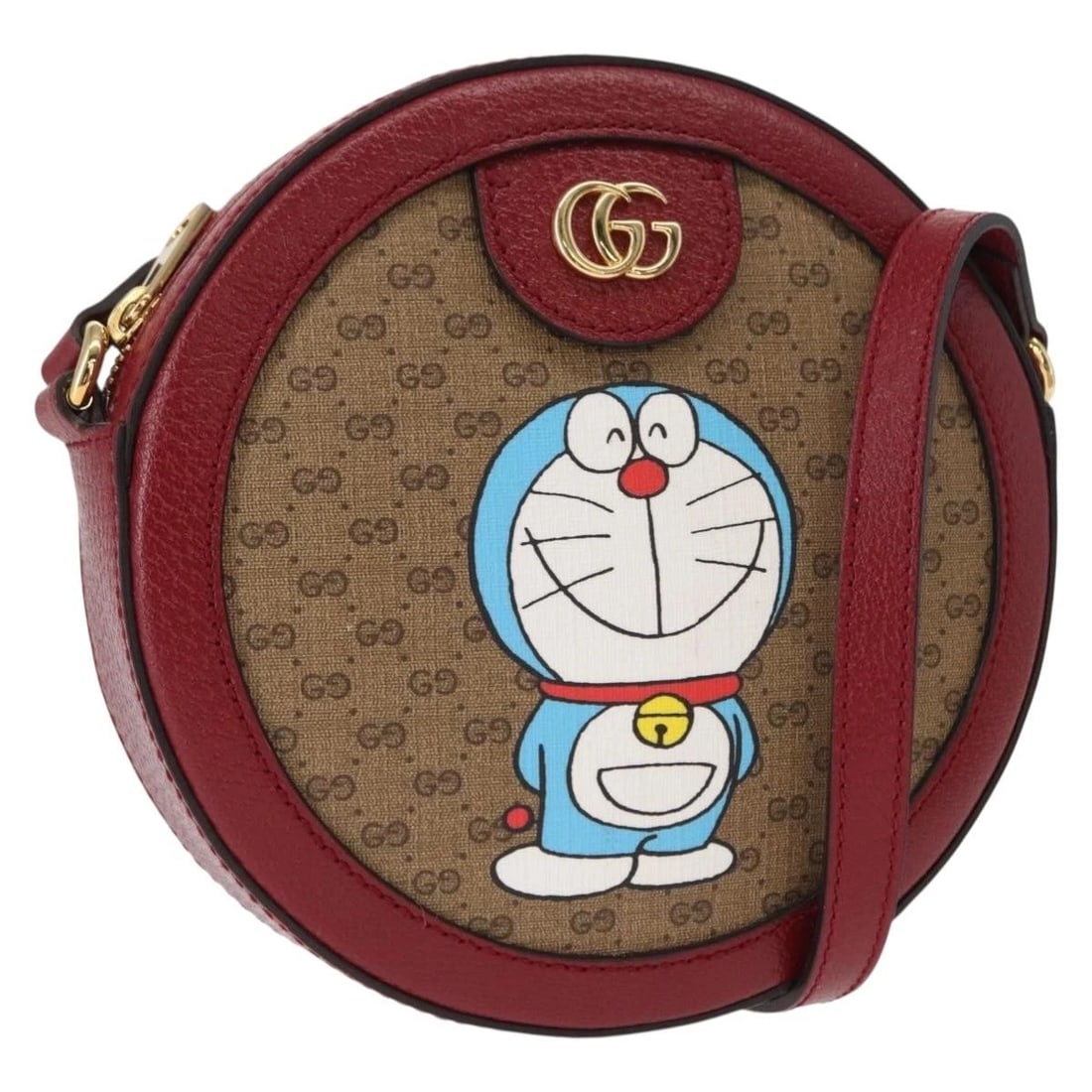 GUCCI MICRO GG SUPREME DORAEMON COLLABORATION BAG: GUCCI Micro GG Supreme Doraemon Collaboration Bag Brand: GUCCI Type/Style: Shoulder Bag Material: PVC Leather/Micro Small GG Canvas Color: Beige/Gold Size: W7.1 x H7.1 x D1.6inch Accessories: None