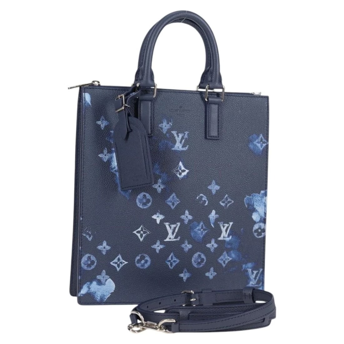 LOUIS VUITTON MONOGRAM WATERCOLOR SAC PLAT MESSENGER BAG: LOUIS VUITTON Monogram Watercolor Sac Plat Messenger Bag Brand: LOUIS VUITTON Type/Style: Hand Bag Material: Monogram Canvas Color: blue Size: W10.0 x H11.0 x D2.2inch Accessories: None Ac