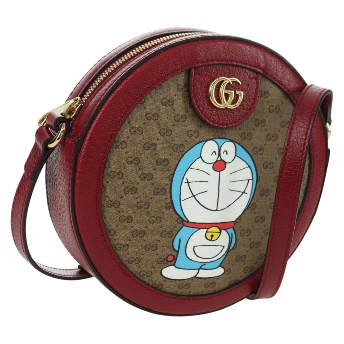 GUCCI MICRO GG SUPREME DORAEMON X FUJIKO-PRO BAG: GUCCI Micro GG Supreme Doraemon x Fujiko-Pro Bag Brand: GUCCI Type/Style: Shoulder Bag Material: PVC Leather/Micro Small GG Canvas Color: Beige/Gold Size: W7.1 x H7.1 x D1.6inch Accessories: None