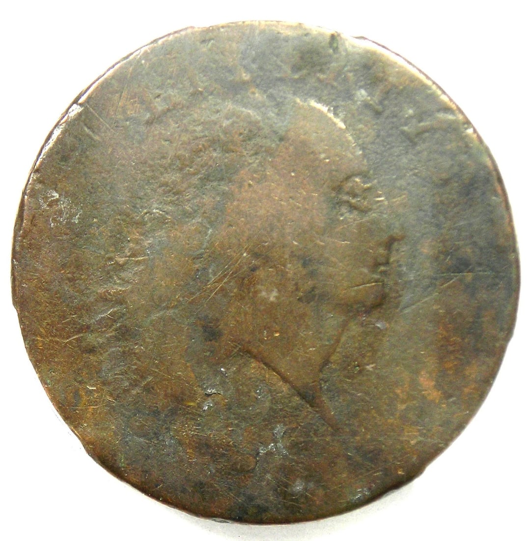 1793 CHAIN FLOWING HAIR LARGE CENT 1C AMERICA COIN (1 of 6)