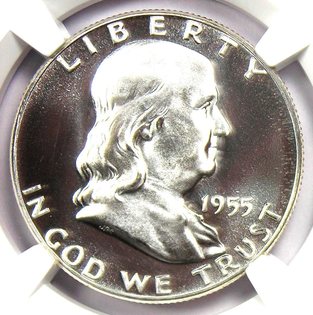 1955 PROOF FRANKLIN HALF DOLLAR 50C COIN: 1955 PROOF Franklin Half Dollar 50C Coin Year: 1955 Denomination: 50C Country of Origin: United States Accessories: None Accessories Notice: When purchasing pre-owned goods, please refer to the photos
