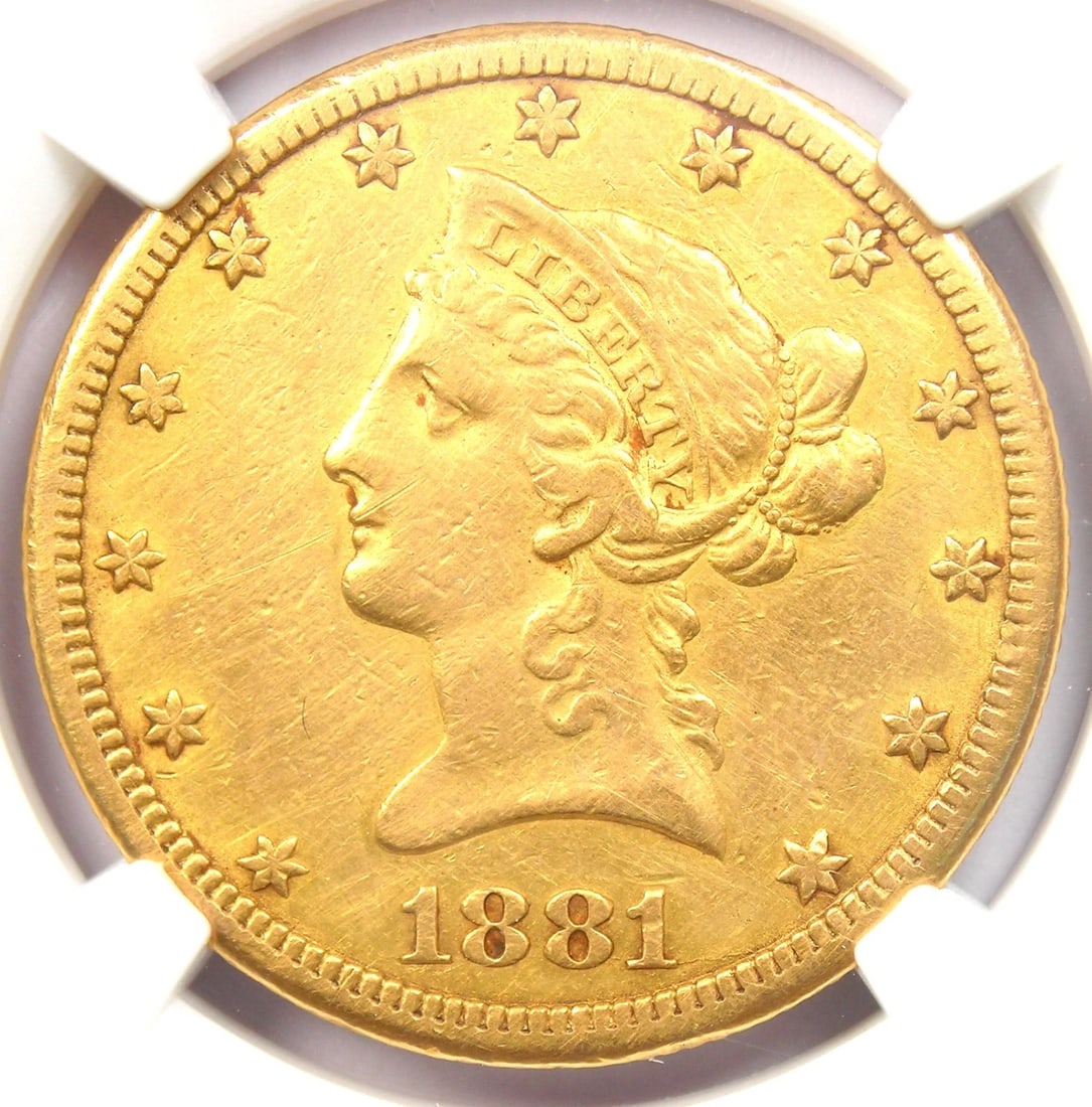 1881-CC LIBERTY GOLD EAGLE $10 CARSON CITY COIN: 1881-CC Liberty Gold Eagle $10 Carson City Coin Year: 1881 Denomination: $10 Country of Origin: United States Accessories: None Accessories Notice: When purchasing pre-owned goods, please refer to the